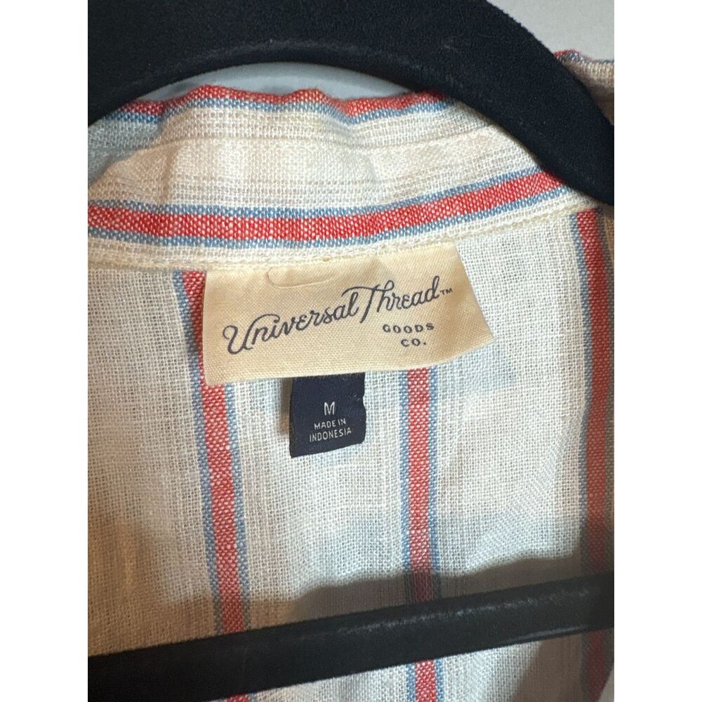 Universal Thread linen blend striped button down top - Picture 5 of 5